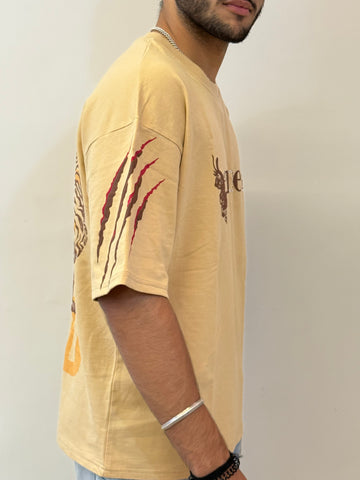 Jungle Fury — Oversized Unisex Tiger Clash T-Shirt