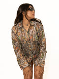 Venomous Edge — Snake Print Relaxed Shirt