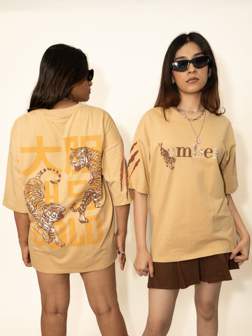 Jungle Fury — Oversized Unisex Tiger Clash T-Shirt