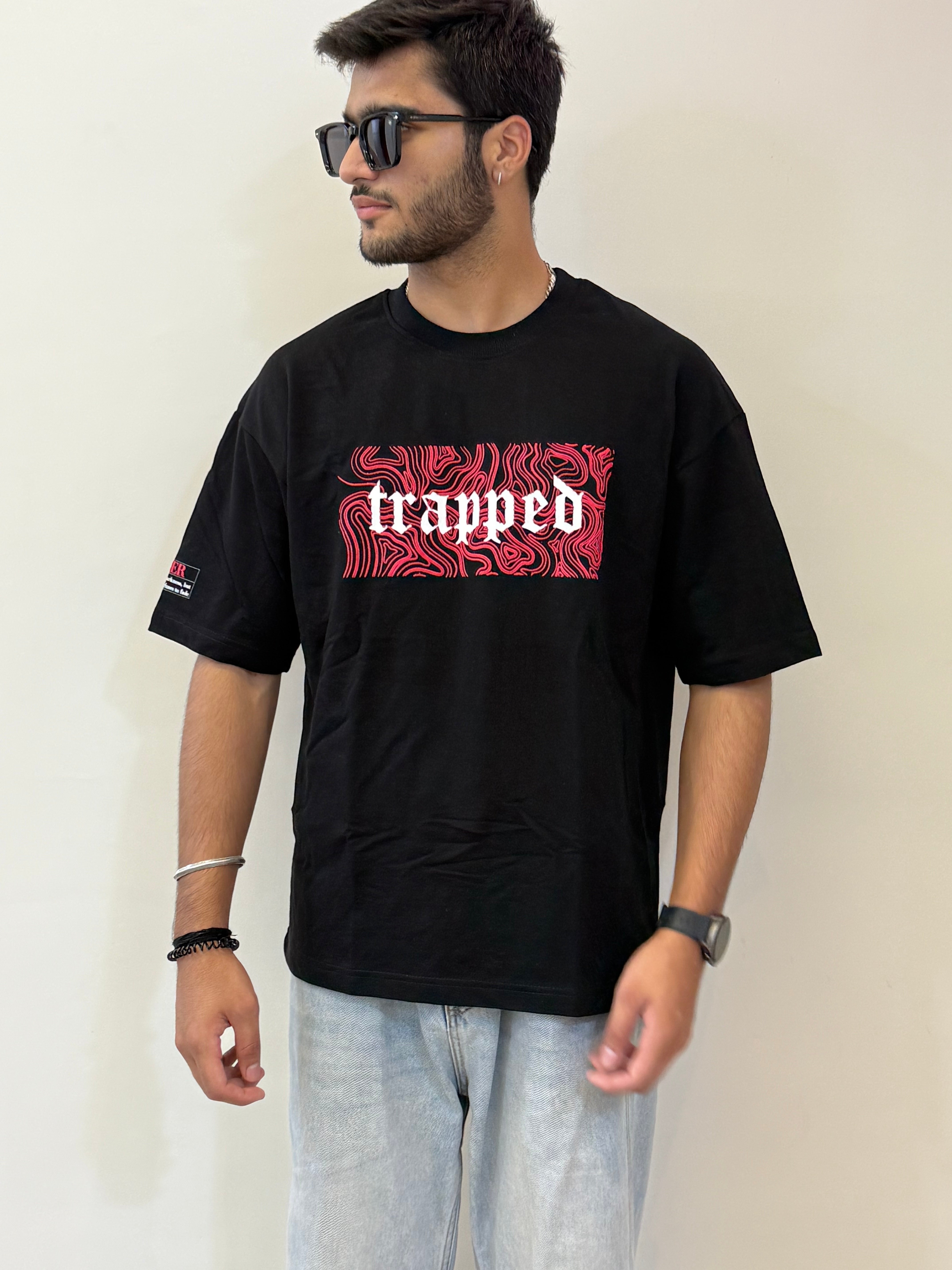 TRAPPED x EMBER — Oversized Unisex Skull T-Shirt