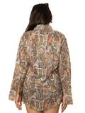Venomous Edge — Snake Print Relaxed Shirt