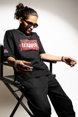 TRAPPED x EMBER — Oversized Unisex Skull T-Shirt