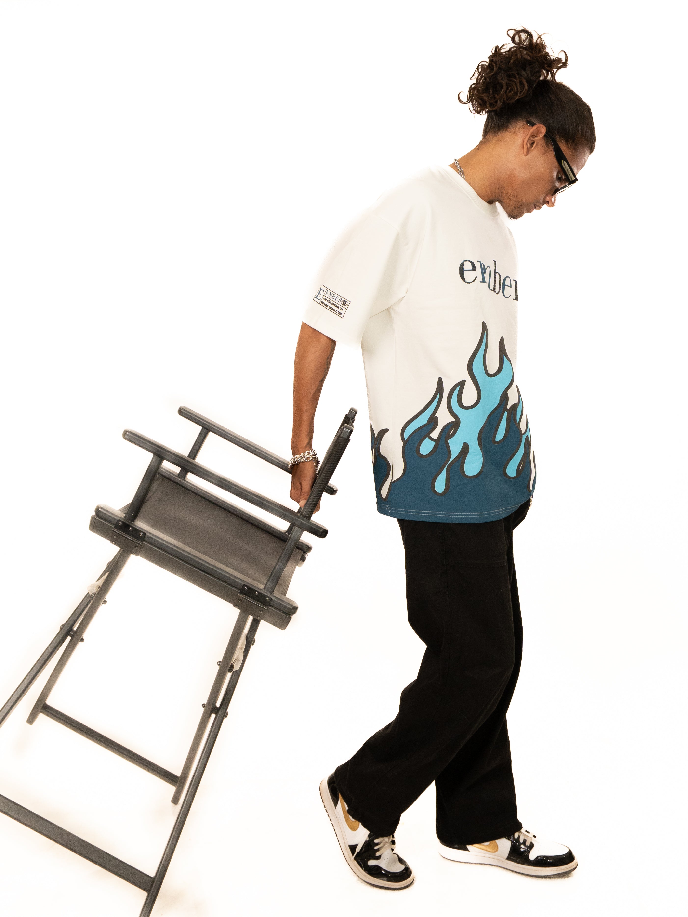 Flaming Drip — Oversized Unisex Flame T-Shirt