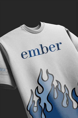 Flaming Drip — Oversized Unisex Flame T-Shirt